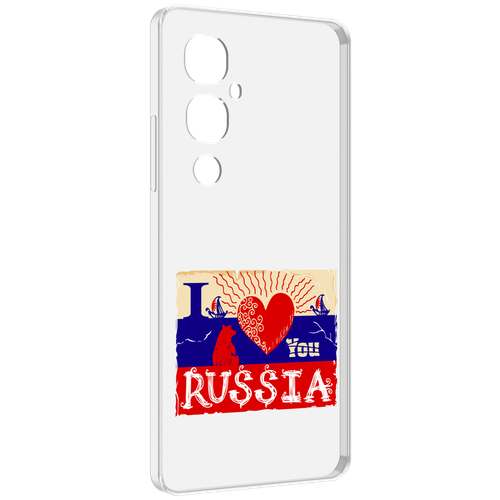Чехол MyPads Люблю Россию для Tecno Pova 4 Pro задняя-панель-накладка-бампер