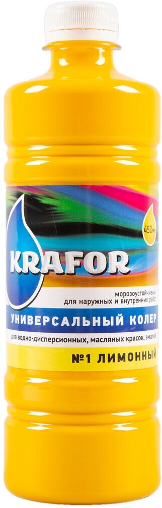 Колер универсальный Krafor №1, лимонный, 450 мл