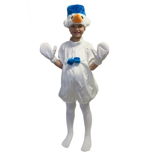 фото Детский костюм снеговика (7225), 104-122 см. шпиль