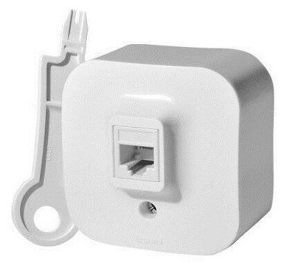 Розетка LEGRAND Quteo RJ 11 белая - фото №10