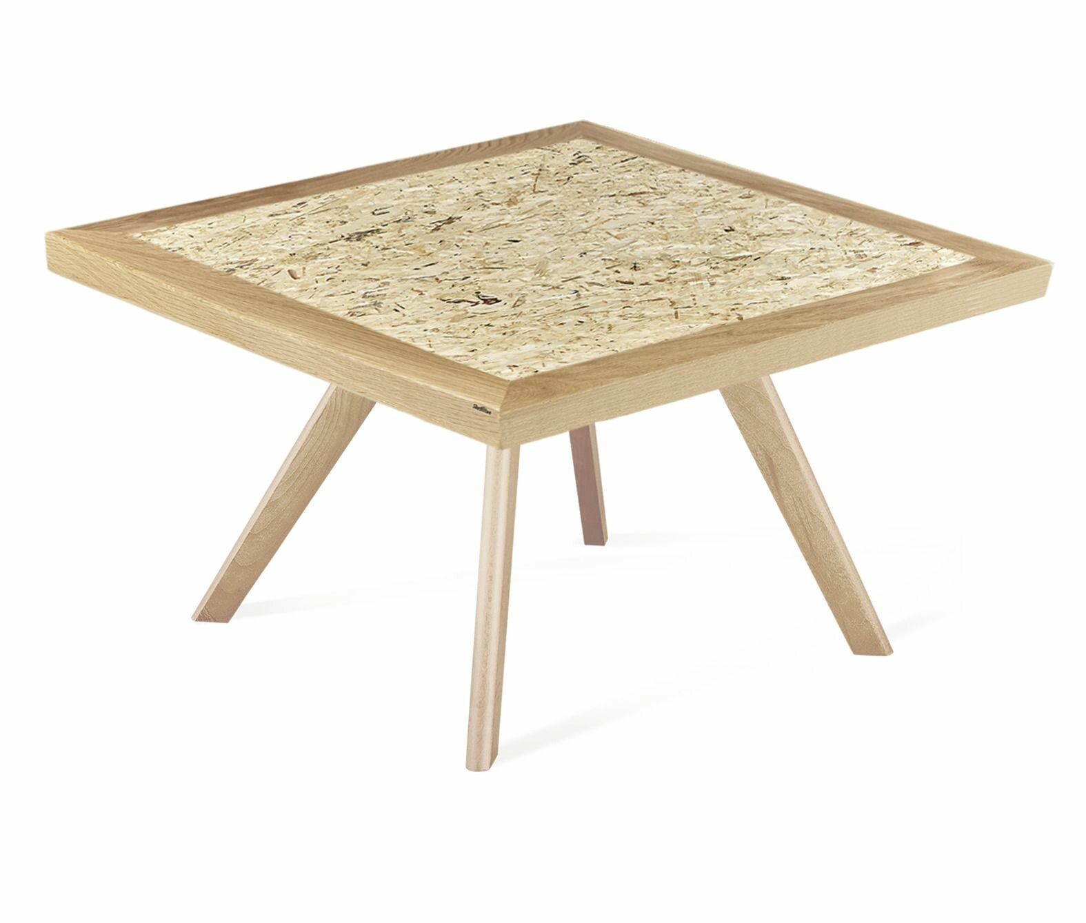 Столик журнальный Sheffilton SHT-S39/70/70 ДУБ/OSB прозрачный лак