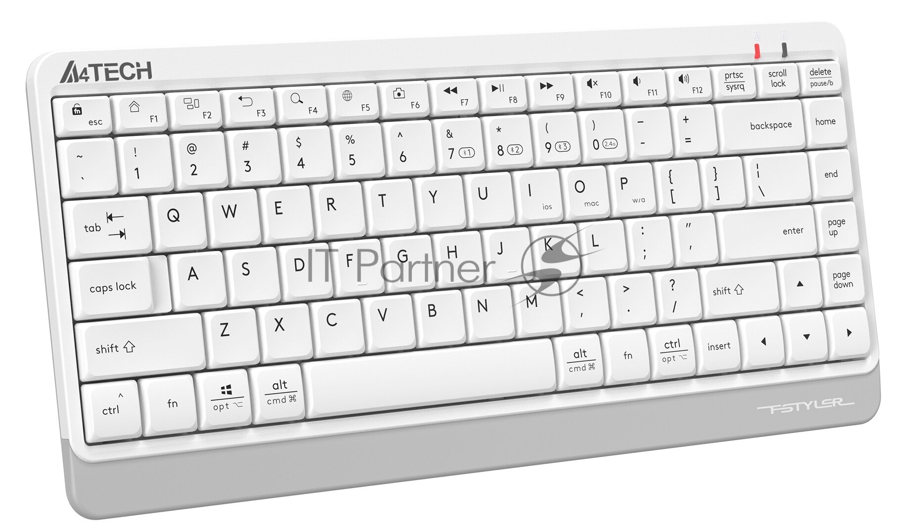 Клавиатура A4Tech FBK11 USB белый/серебристый