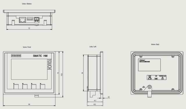 SIMATIC HMI, Панель оператора KTP400 BASIC, из серии BASIC, кнопки и сенсорное управление, TFT-дисплей/ Siemens 6AV2123-2DB03-0AX0 — фото 3