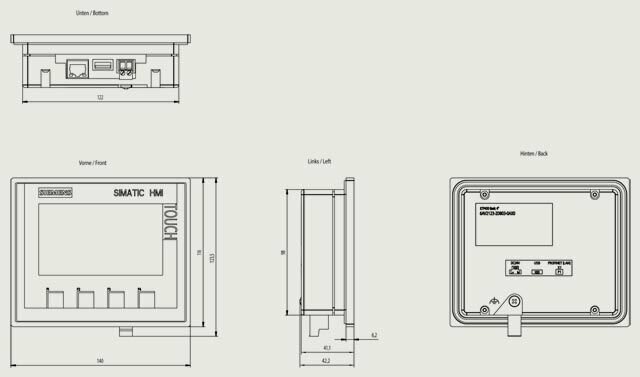 SIMATIC HMI Панель оператора KTP400 BASIC из серии BASIC кнопки и сенсорное управление TFT-дисплей/ Siemens 6AV2123-2DB03-0AX0