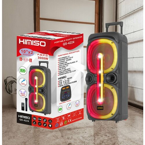 Bluetooth-колонка караоке 3000 Вткарта BTUSBTFс AUXMICзарядная база DC55Счетчик мощности двойной усилитель мощности XA 8879 B 1489000₽