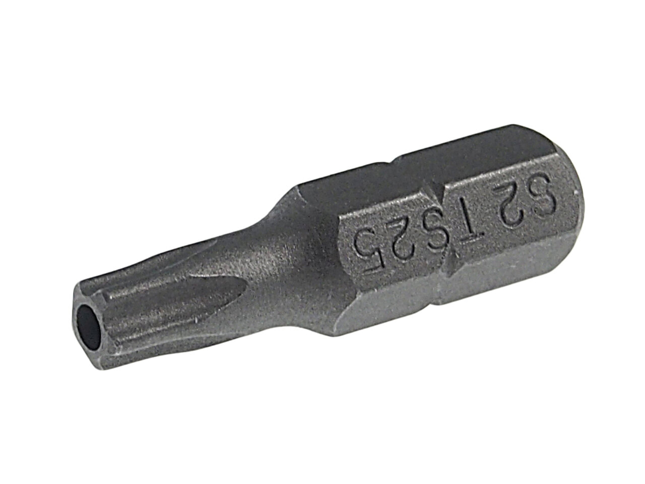 Бита TORX TS25Hх25мм 1/4 5-ти гранная с отверстием JTC-1192525