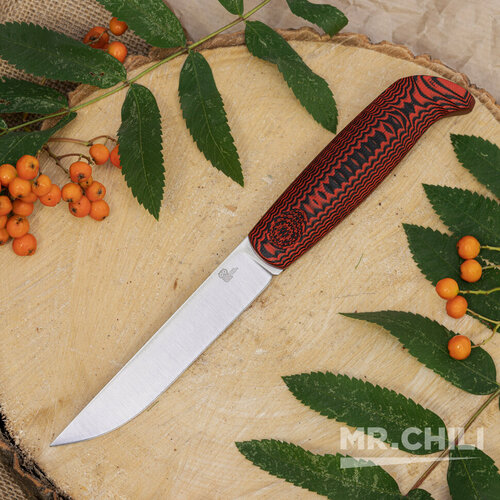 Нож NORTH (финка грибок) N690, Black/Red, OWL-1171111111 нож hoot n690 black orange owl 1121111131