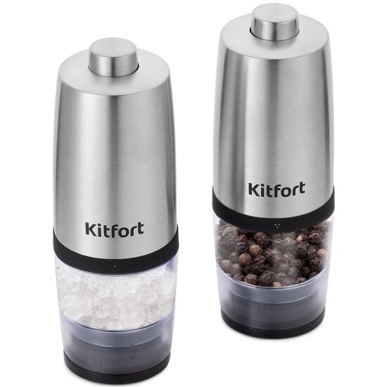 Набор мельниц Kitfort КТ-6004 для соли и перца, 2 шт.