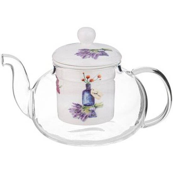 Чайник Lefard стеклянный с фарфоровым ситом 650 мл