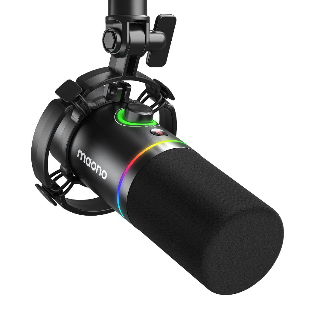 Микрофон и пантограф Maono PD200XS, черный