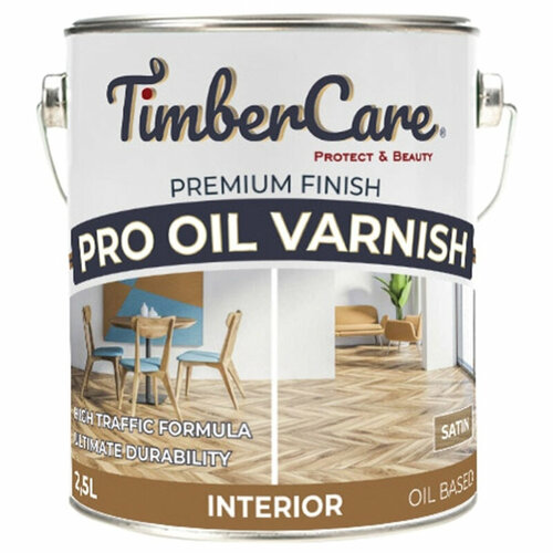 Паркетный лак TimberCare Pro Aqua Varnish (Тимберкейр Про Аква Варниш), (2.50кг.) шелковисто-матовый 000102