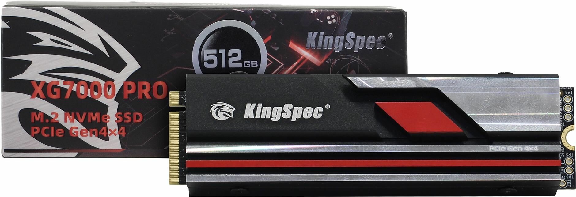 Накопитель SSD Kingspec PCI-E 4.0 x4 512Gb XG7000-512GB PRO M.2 2280 - фото №17