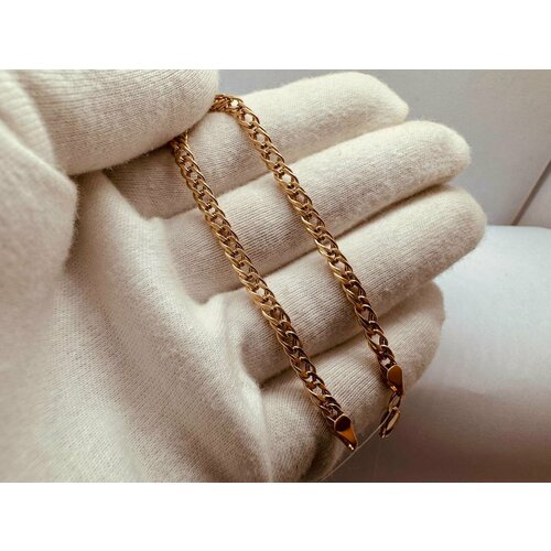 Браслет Костромской цепевязальный завод, красное золото, 585 проба, длина 19 см.