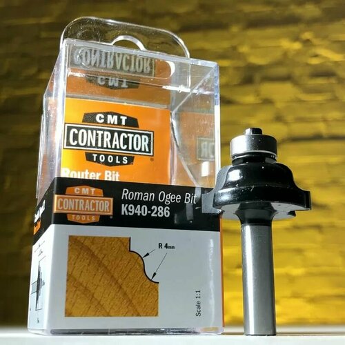 Фреза CMT-contractor фасочная Римская с нижним подшипником R4 D 287 I S 8 3620₽