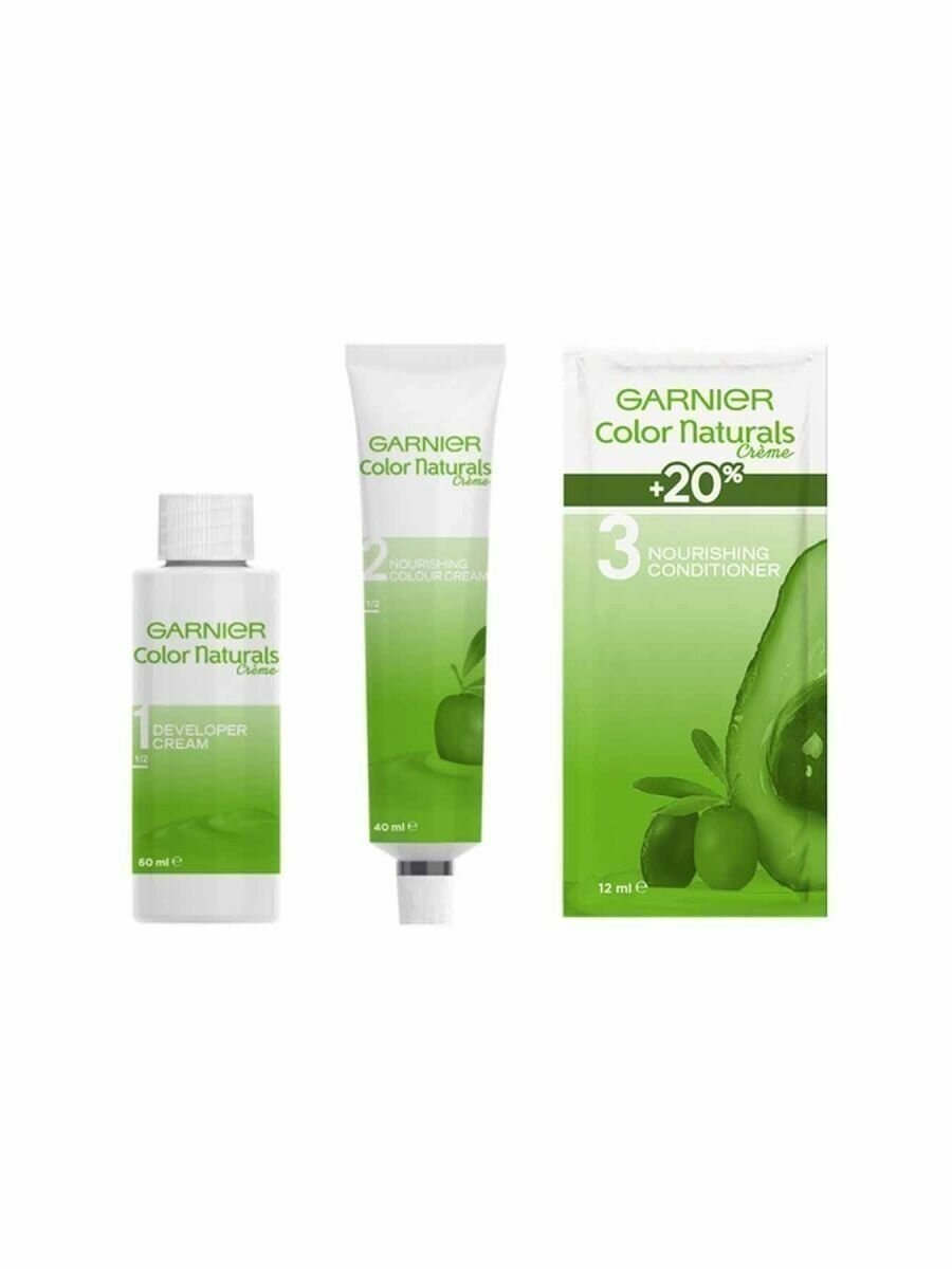 GARNIER Color Naturals стойкая питательная крем-краска для волос, 2.10, Иссиня черный, 112 мл — фото 1