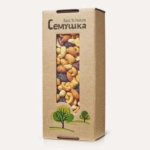 Изображение товара Смесь Семушка жареных орехов и изюма 500г