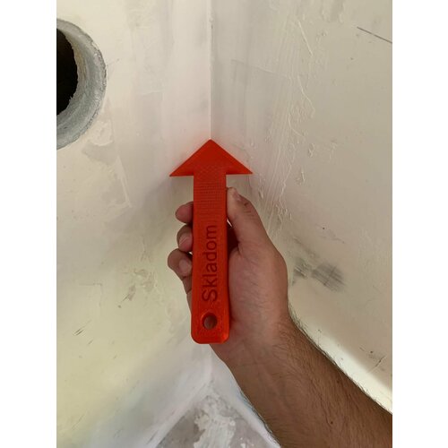 Шпатель для снятия лишней шпаклевки с угловых лент, внутренний угол, Skladom