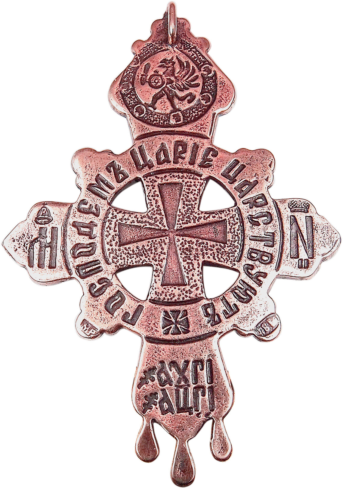 Крестик Мастерская Алешиных, красный — фото 1