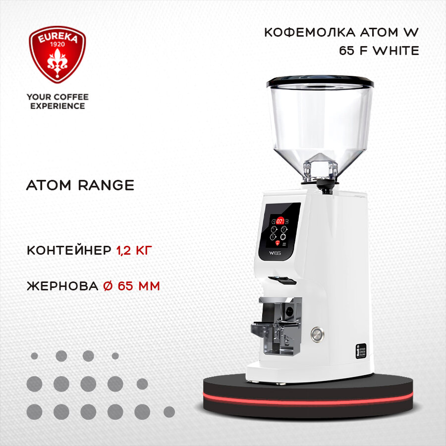 Кофемолка Eureka Atom W 65 F White