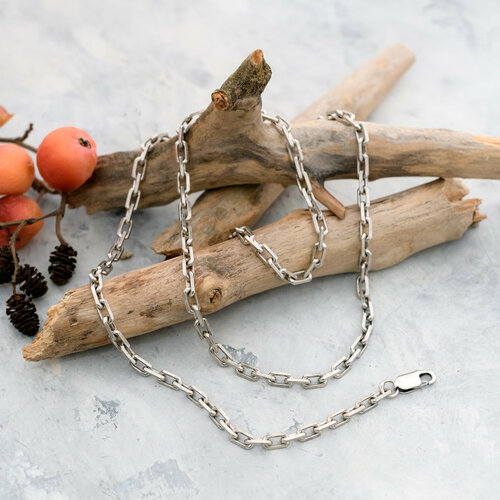 Цепь Леона, серебро, 925 проба, чернение, оксидирование, длина 50 см, средний вес 19 г, , серебро