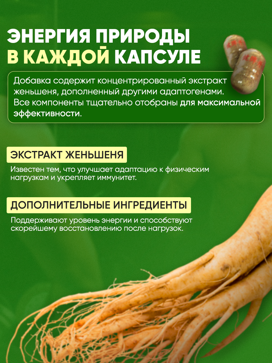 Изображение Таблетки для набора веса и массы Ginseng Kianpi Pil 60 капсул