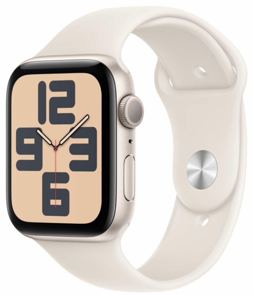 Часы APPLE Watch SE 2024 GPS 40мм корпус из алюминия сияющая звезда+ремешок Sport Band starlight S/M