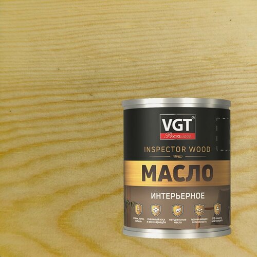 Изображение товара Масло интерьерное VGT Premium Inspector Wood (0,75л) бесцветный