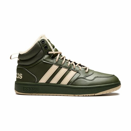 фото Кеды adidas hoops 3.0 mid wtr, полнота f, размер 9 uk, зеленый,