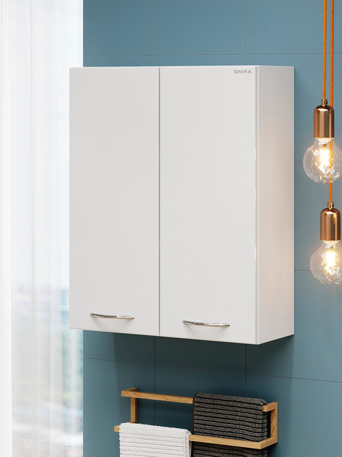 Шкаф Onika Кредо 50 подвесной  белый  универсальный   50x22x75 см