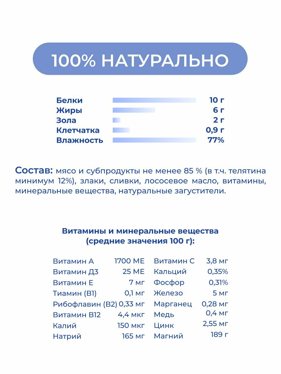 Корма Для Собак Xiaomi Влажный корм Jarvi мясной паштет для щенков всех пород от 2-х месяцев с телятиной, 100 г х 14 шт.