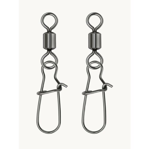 Вертлюги с карабином для рыбалки / 6 размер 20 штук