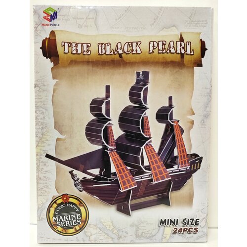 3D Пазл Пиратский корабль Чёрная жемчужина The Black Pearl 24 элемента