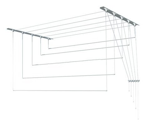 Сушилка для белья Лиана потолочная лиана Люкс 18м 5 стержней