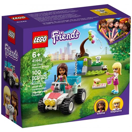 Конструктор LEGO Friends 41442 Спасательный автомобиль ветеринарной клиники, 100 дет. конструктор lego friends 41697 вездеход для спасения черепах 90 дет