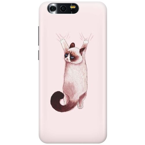 фото Gosso ультратонкий силиконовый чехол-накладка для honor 9 с принтом "недовольный кот"