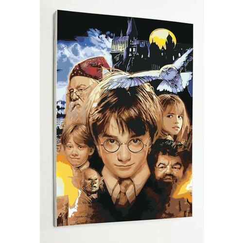 Картина по номерам на холсте с подрамником, Гарри Поттер, Harry Potter, С друзьями, 40х60 см картина гарри поттер эмблема