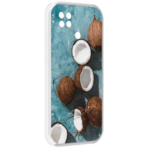 Чехол MyPads красивые-кокосы для Poco C40 задняя-панель-накладка-бампер чехол mypads красивые яркие сердечки для poco c40 задняя панель накладка бампер