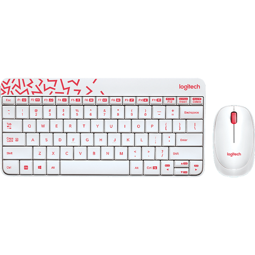 Logitech Wireless Desktop MK240 (Keybord&mouse), USB, White, [920-008212] набор logitech mk240 nano white red usb