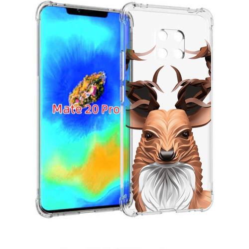 Чехол задняя панель накладка бампер MyPads 3D-олень для Huawei Mate 20 Pro/Mate 20 RS 6.39