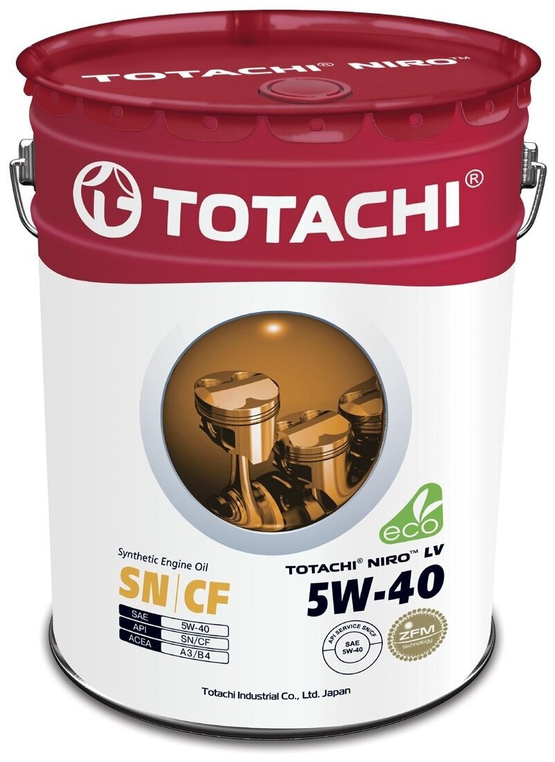 TOTACHI 19820 Масло моторное TOTACHI NIRO LV Synthetic SN/CF 5W-40 19л (4589904523557) 19820