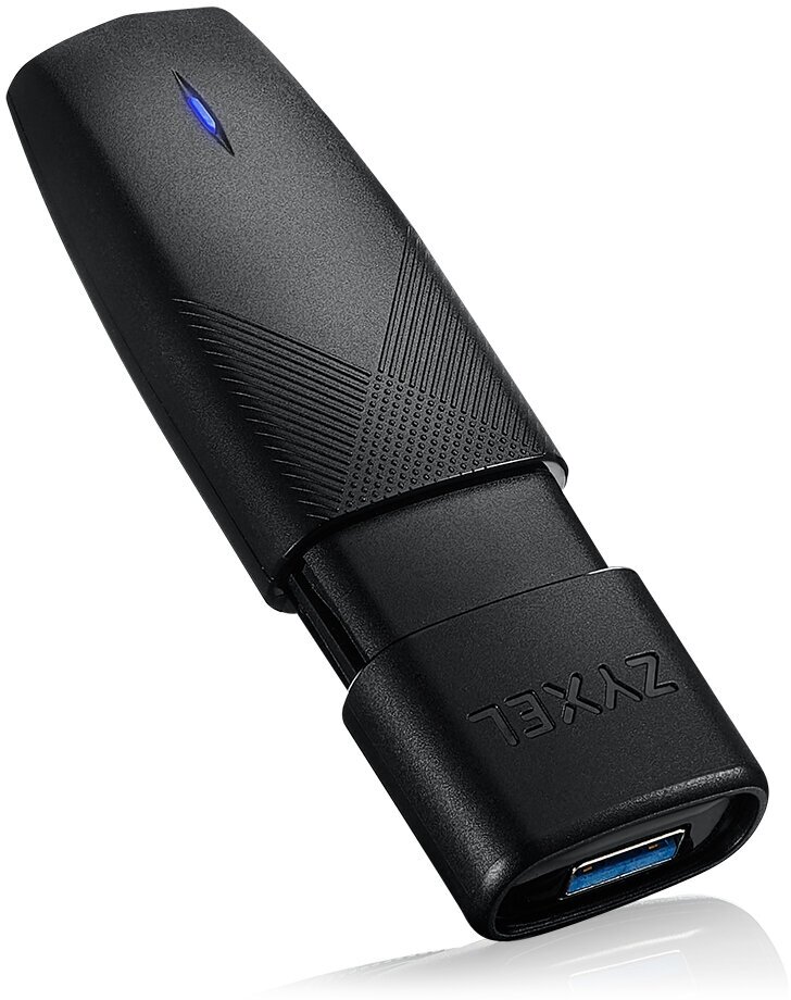 Двухдиапазонный Wi-Fi USB-адаптер Zyxel NWD7605, AX1800, 802.11a/b/g/n/ac/ax (600+1200 Мбит/с), USB3.0 (NWD7605-EU0101F) - фото №1