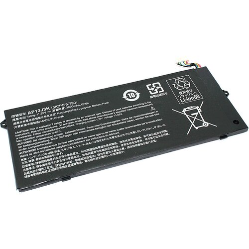 Аккумуляторная батарея для ноутбука Acer Chromebook 11 C732 (AP13J4K) 11,25V 3920mAh разъем питания постоянного тока в кабеле для acer chromebook 14 cb3 431 50 gc2n5 003 1417 00dj000