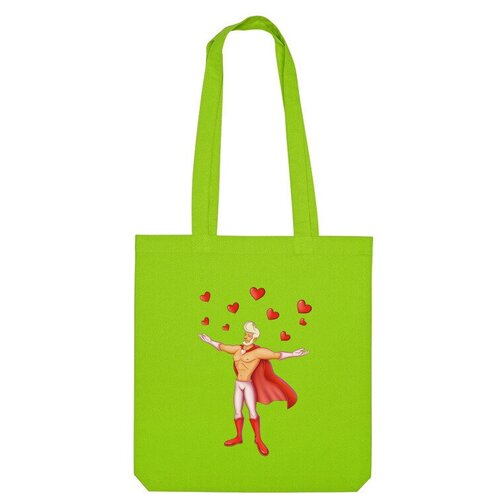 Сумка шоппер Us Basic, зеленый сумка супергерой любовь оранжевый