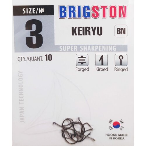фото Рыболовные крючки brigston keiryu (bn) №3 упаковка 10 штук