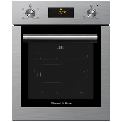 Духовой шкаф электрический Zigmund Shtain EN 242622 S серебро45л утапл ручки дисплгрильконвекцияТурция 3295000₽