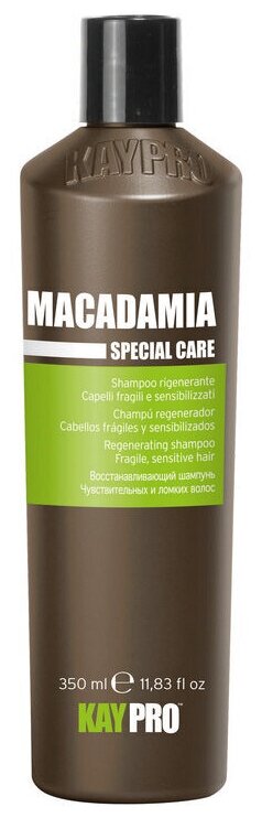 KayPro шампунь Macadamia восстанавливающий для чувствительных и ломких волос, 350 мл