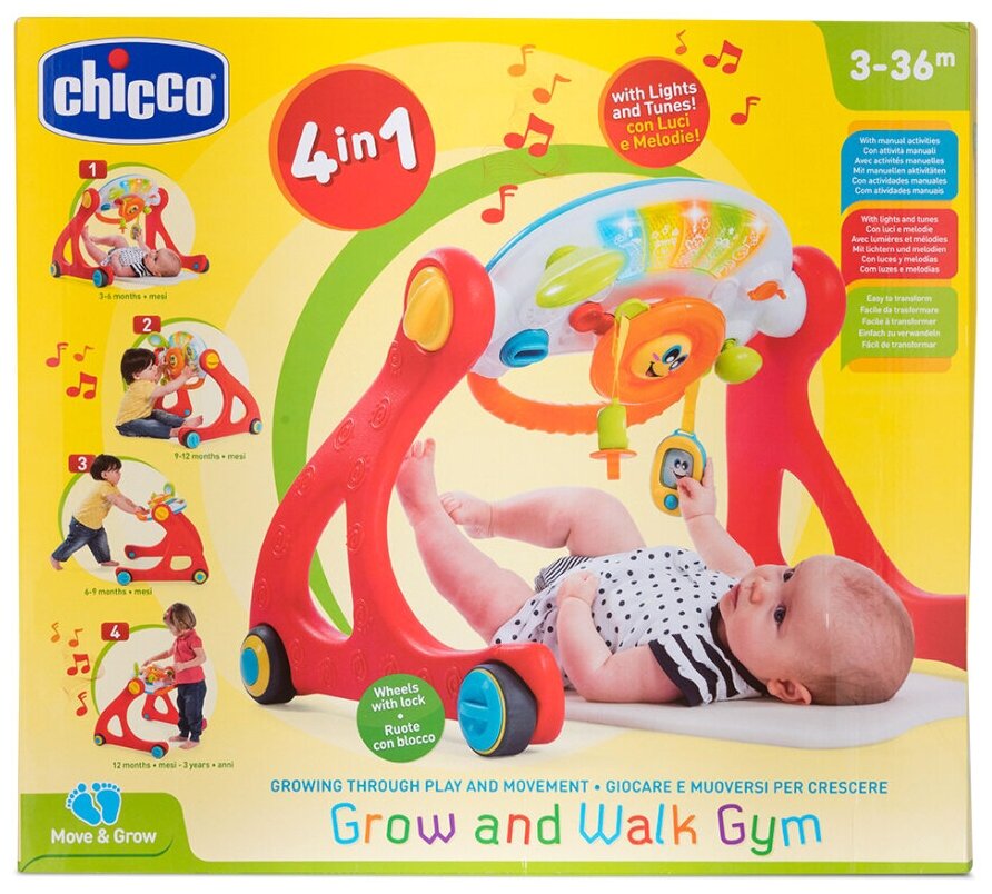 Развивающий игровой центр Chicco 4 в 1 Grow and Walk (09335.00) - фото №3