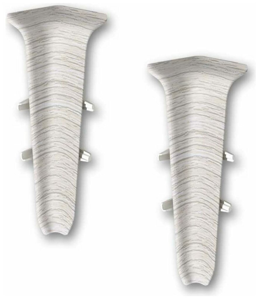 фото Угол внутренний для плинтуса 85мм "Деконика", 253 Ясень серый, 1шт