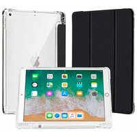 Чехол для планшета Apple iPad 9 10.2 (2021) / iPad 8/7 10.2 (2020/2019), с отделением для стилуса, из мягкого силикона (черный)