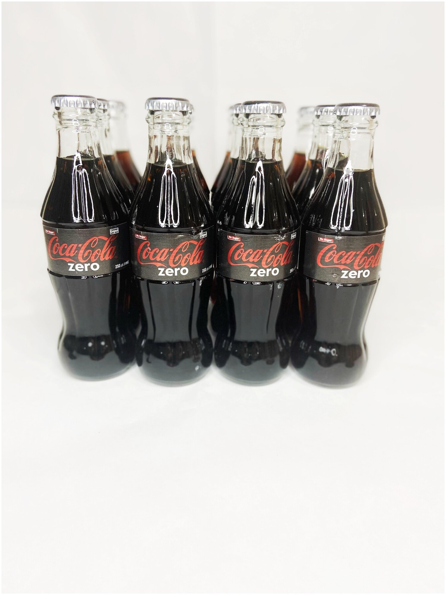Газированный напиток Coca-Cola Zero, стекло, 0.25 л, 12 шт - фотография № 1